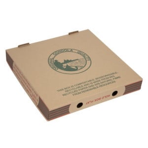 Scatole per pizza stampate compostabili da 311 mm - Lotto da 100 da FourniResto