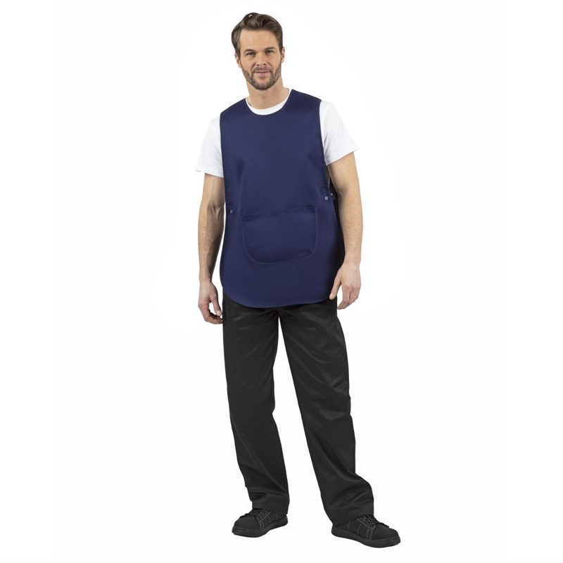 Grembiule a tunica con tasca blu scuro - Whites Chefs Clothing