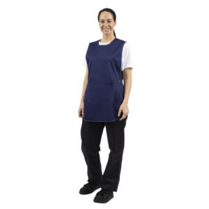 Grembiule a tunica con tasca blu scuro - Whites Chefs Clothing