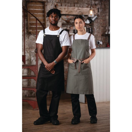 Cotton Khaki Bib Apron: Protection and Comfort