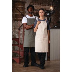 Grembiule Pettorina Cotone Grigio Southside - Cucina Professionisti