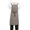 Apron Bib in Washed Grey Cotton: Comfort and Culinary Style