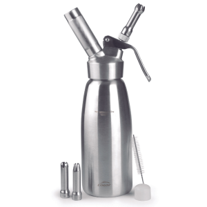 Sifone per panna professionale Lacor - Ø 90 mm - 0,5 L | Preparazione di panna montata e creme