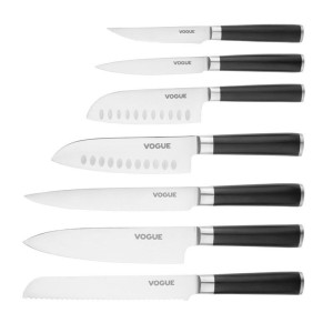 Coltello Santoku in acciaio inossidabile 180 mm Vogue FS686 - Qualità professionale