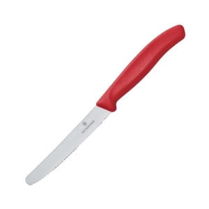 Coltello per pomodori dentato Victorinox 11cm rosso