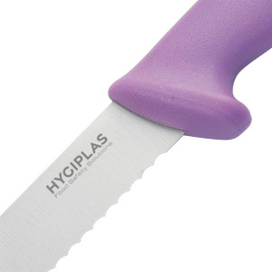 Coltello per il pane Hygiplas Viola 200 mm: Tagliare senza sforzo!