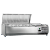 Saladette Refrigerata da Appoggio Coperchio Inox - 3 x GN 1/3 + 1 x GN 1/2 - Dynasteel