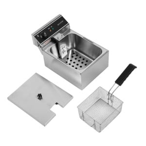 Friggitrice Professionale 10 L 3000 W Inox — Termostato