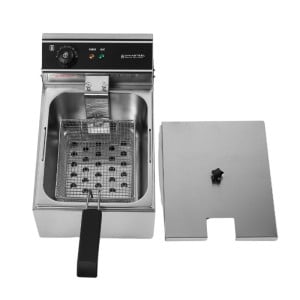 Friggitrice Professionale 10 L 3000 W Inox — Termostato