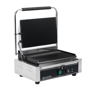 Grill Panini Pro 2200 W Rigato 340x220 mm Inox