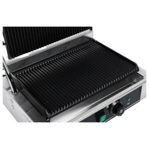 Grill Panini Pro 2200 W Rigato 340x220 mm Inox