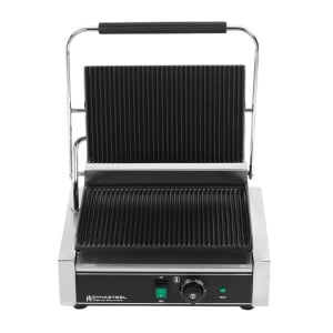 Grill Panini Pro 2200 W Rigato 340x220 mm Inox
