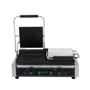 Grill Panini Double - Piastre Rigate - Dynasteel