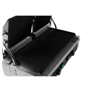 Grill Panini Double - Piastre Rigate - Dynasteel