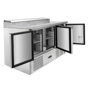 Saladette Compatta - 3 Porte con Tetto Apribile - Dynasteel