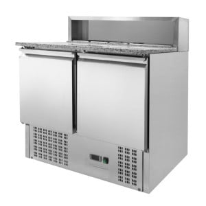 Mobile per Pizza Refrigerato - 2 Porte - 5 Vaschette GN 1/6 - Dynasteel