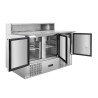 Mobile per Pizza Refrigerato - 3 Porte - 8 Vaschette GN 1/6 - Dynasteel