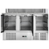 Refrigerated Pizza Counter - 3 Doors - 8 GN 1/6 Pans | Dynasteel