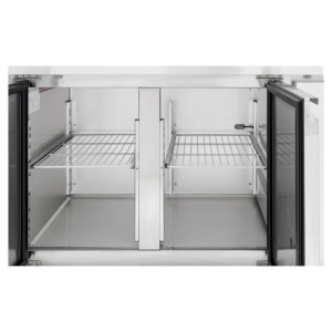 Tavolo Refrigerato 2 Porte GN1/1 - Profondità 700 con Alzatina - Dynasteel