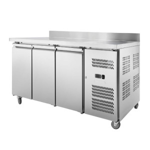 Tavolo Refrigerato 3 Porte GN1/1 - Profondità 700 con Alzatina - Dynasteel