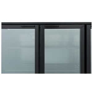 Retrobar Refrigerato 328 L 3 Porte in Vetro Nero