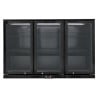Retrobar Refrigerato 328 L 3 Porte in Vetro Nero