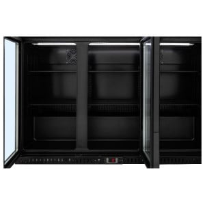 Retrobar Refrigerato 328 L 3 Porte in Vetro Nero