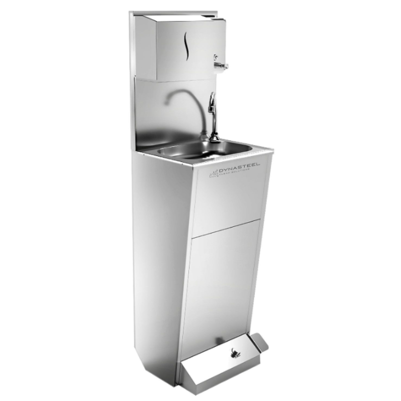 Lavabo Autonomo Mobile con Sapone e Distributore di Carta - Dynasteel