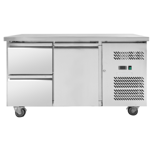 Dynasteel Positive Refrigerated Table: Optimal storage & stainless steel design