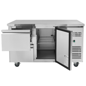 Dynasteel Positive Refrigerated Table: Optimal storage & stainless steel design