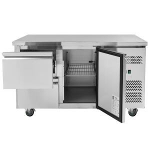 Tavolo Refrigerato Positivo - 1 Porta e 2 Cassetti - Dynasteel