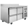 Positive Refrigerated Table with Backsplash - 4 Drawers - Dynasteel