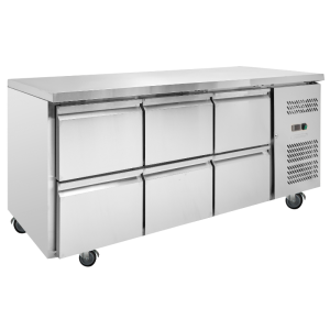 Tavolo Refrigerato Positivo - 6 Cassetti - Dynasteel