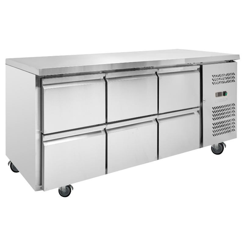 Tavolo Refrigerato Positivo - 6 Cassetti - Dynasteel