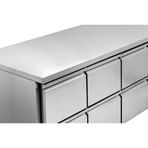 Positive Refrigerated Table - 6 Dynasteel Drawers: Efficient and Spacious