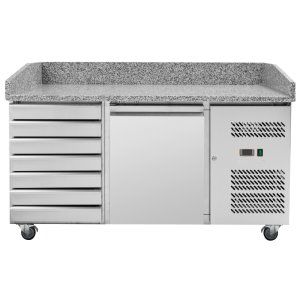 Mobile per Pizza 600x400 - 1 Porta e 7 Cassetti - Dynasteel