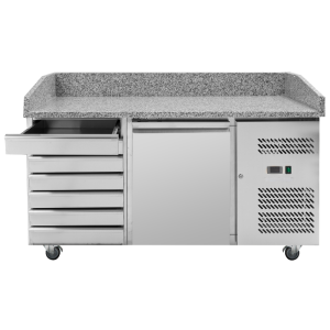Mobile per Pizza 600x400 - 1 Porta e 7 Cassetti - Dynasteel