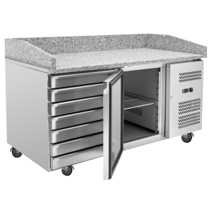 Mobile per Pizza 600x400 - 1 Porta e 7 Cassetti - Dynasteel