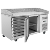 Mobile per Pizza 600x400 - 1 Porta e 7 Cassetti - Dynasteel