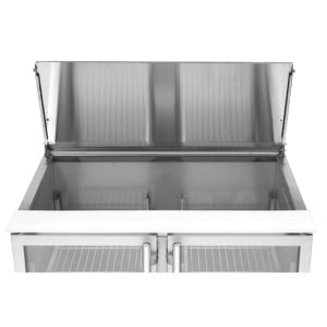 Saladette Compatta - 2 Porte Vetrate con Tetto Apribile - Dynasteel