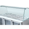 Frigo Insalatiera 4 GN 1/1 - 3 Porte Vetrate Dynasteel: Stoccaggio Ottimale & Design Robusto