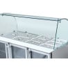 Saladette Refrigerata 4 GN 1/1 - 3 Porte Vetrate - Dynasteel