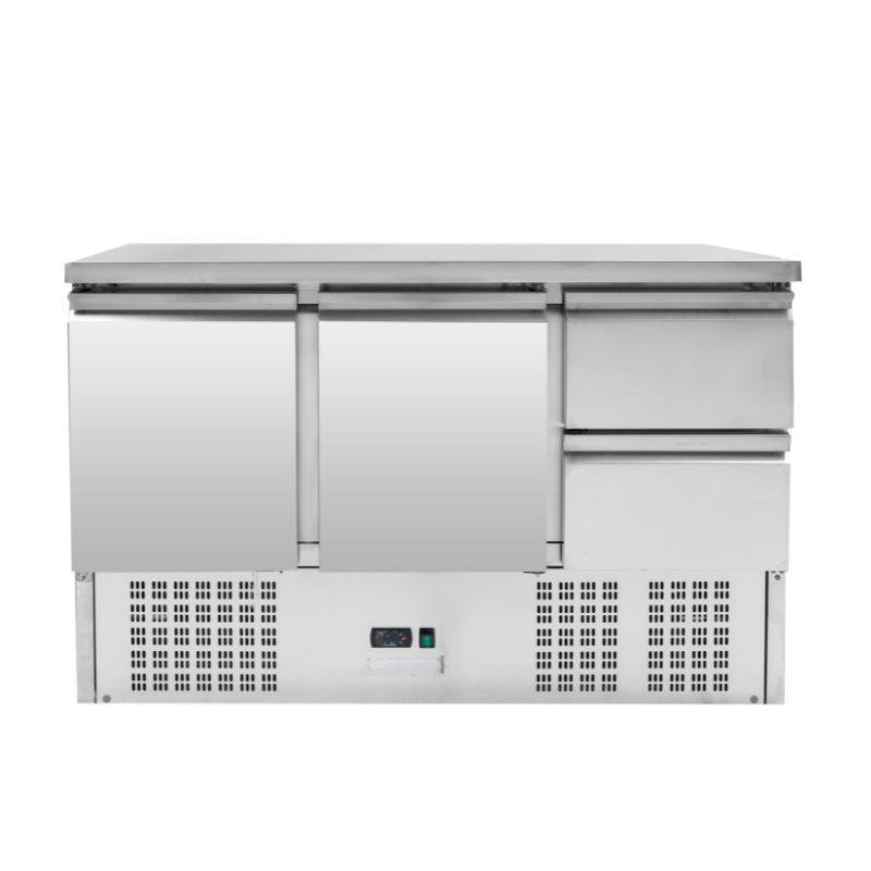 Tavolo Refrigerato Positivo - 2 porte e 2 Cassetti GN 1/2 - Dynasteel