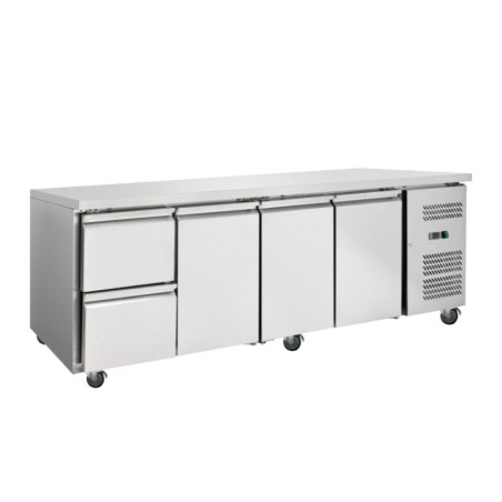 Tavolo Refrigerato Positivo - 3 Porte e 2 Cassetti - Dynasteel