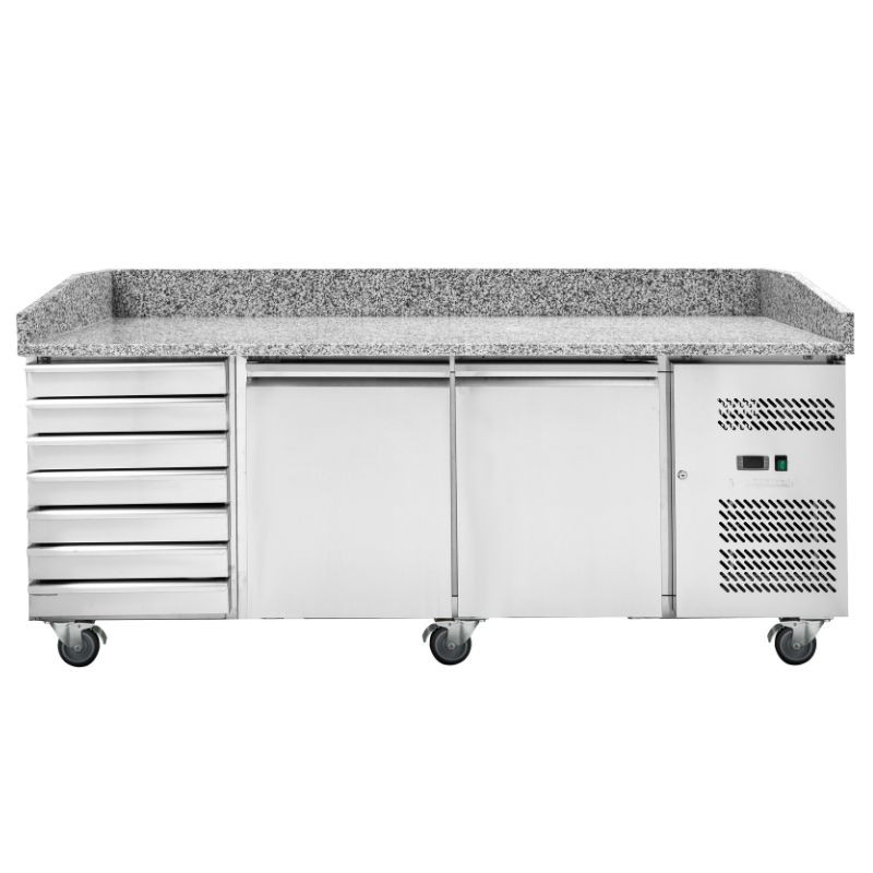 Mobile per Pizza - 2 Porte e 7 Cassetti - Dynasteel Mobile per Pizza - 2 Porte e 7 Cassetti - Dynasteel