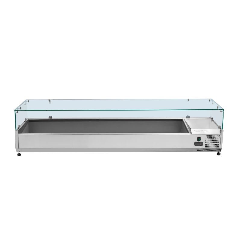 Saladette Refrigerata da Appoggio Vetrata - 9 x GN 1/3 - Dynasteel