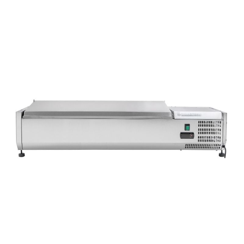 Saladette Refrigerata da Appoggio Coperchio Inox - 5 x GN 1/4 - Dynasteel