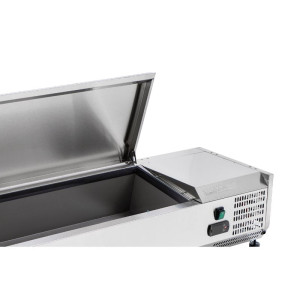 Saladette Refrigerata da Appoggio Coperchio Inox - 5 x GN 1/4 - Dynasteel