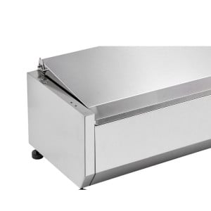 Saladette Refrigerata da Appoggio Coperchio Inox - 5 x GN 1/4 - Dynasteel