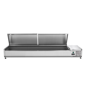 Refrigerated Saladette to Place Stainless Steel Lid - 9 x GN 1/3 - Dynasteel